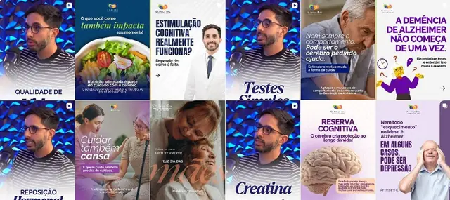 Feed do Instagram do Dr. Felipe Bozi, geriatra, criado pela Comunikativa